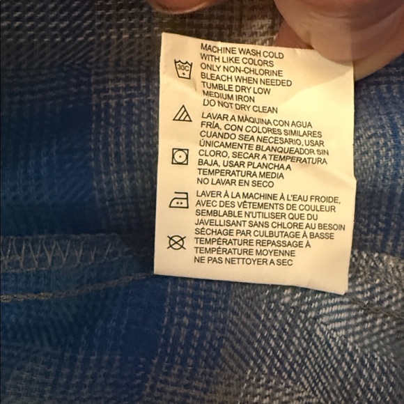 Dickies Womens 3X 100% cotton Blue Gray White Plaid brushed flannel New - Picture 9 of 10